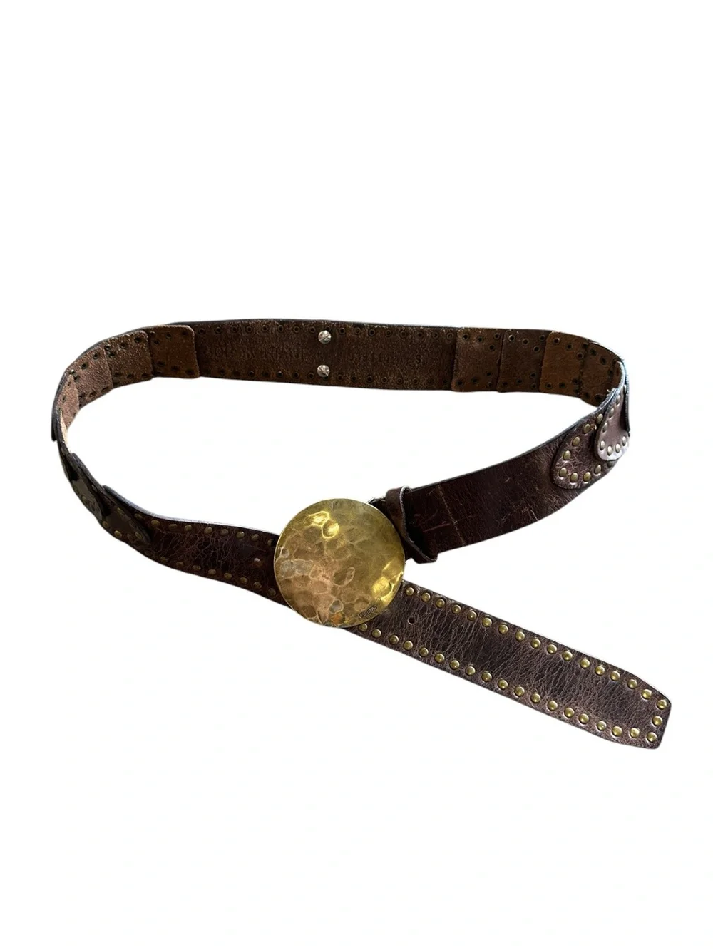 Vintage Y2K guess leather medallion waist belt boho
